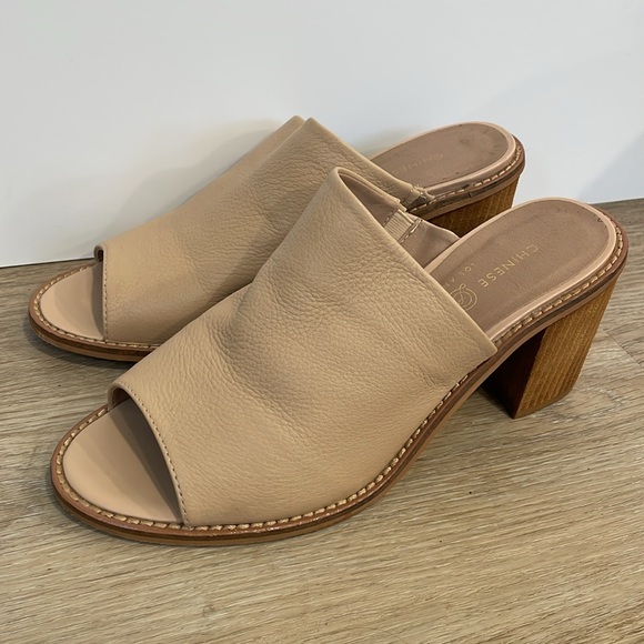 Nude Heeled Slide Sandals by Chinese Laundry - Picture 2 of 3